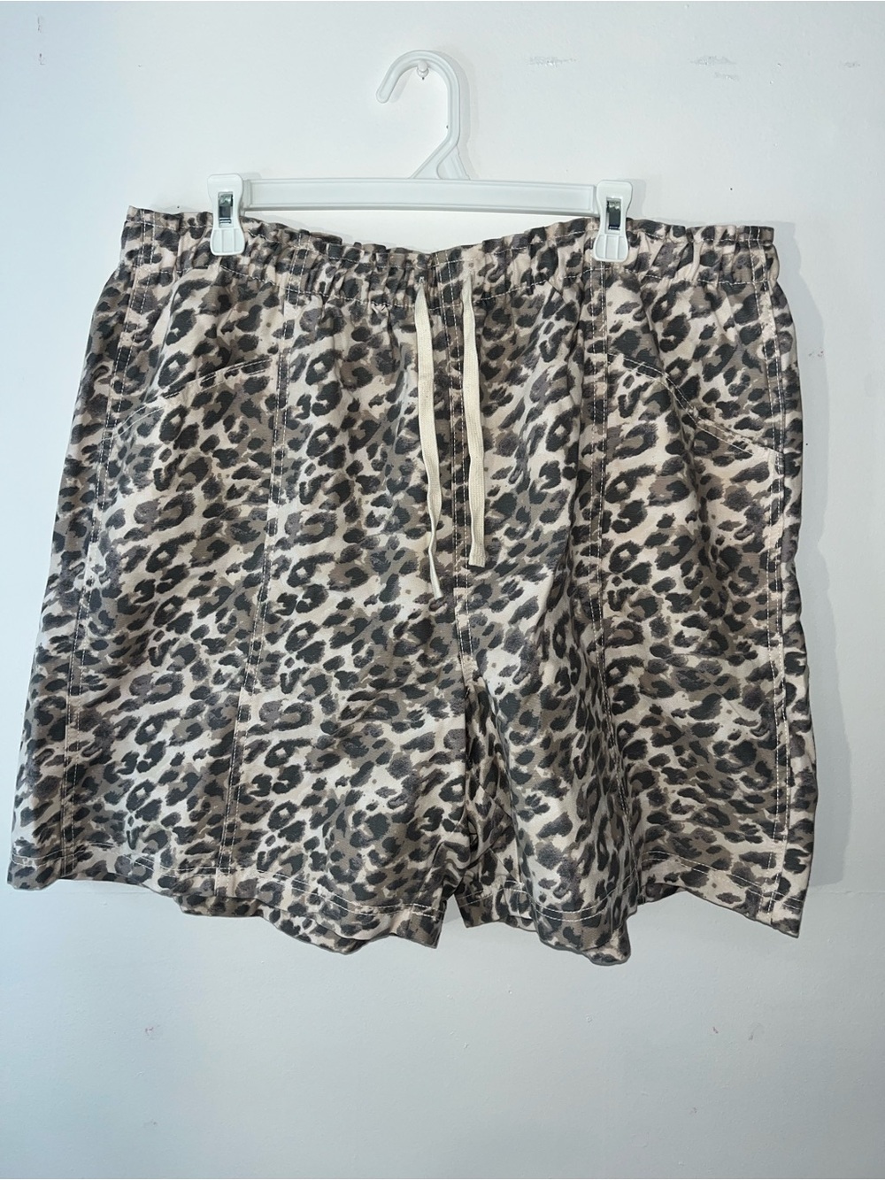 Aerie Leopard Print Drawstring Jorts